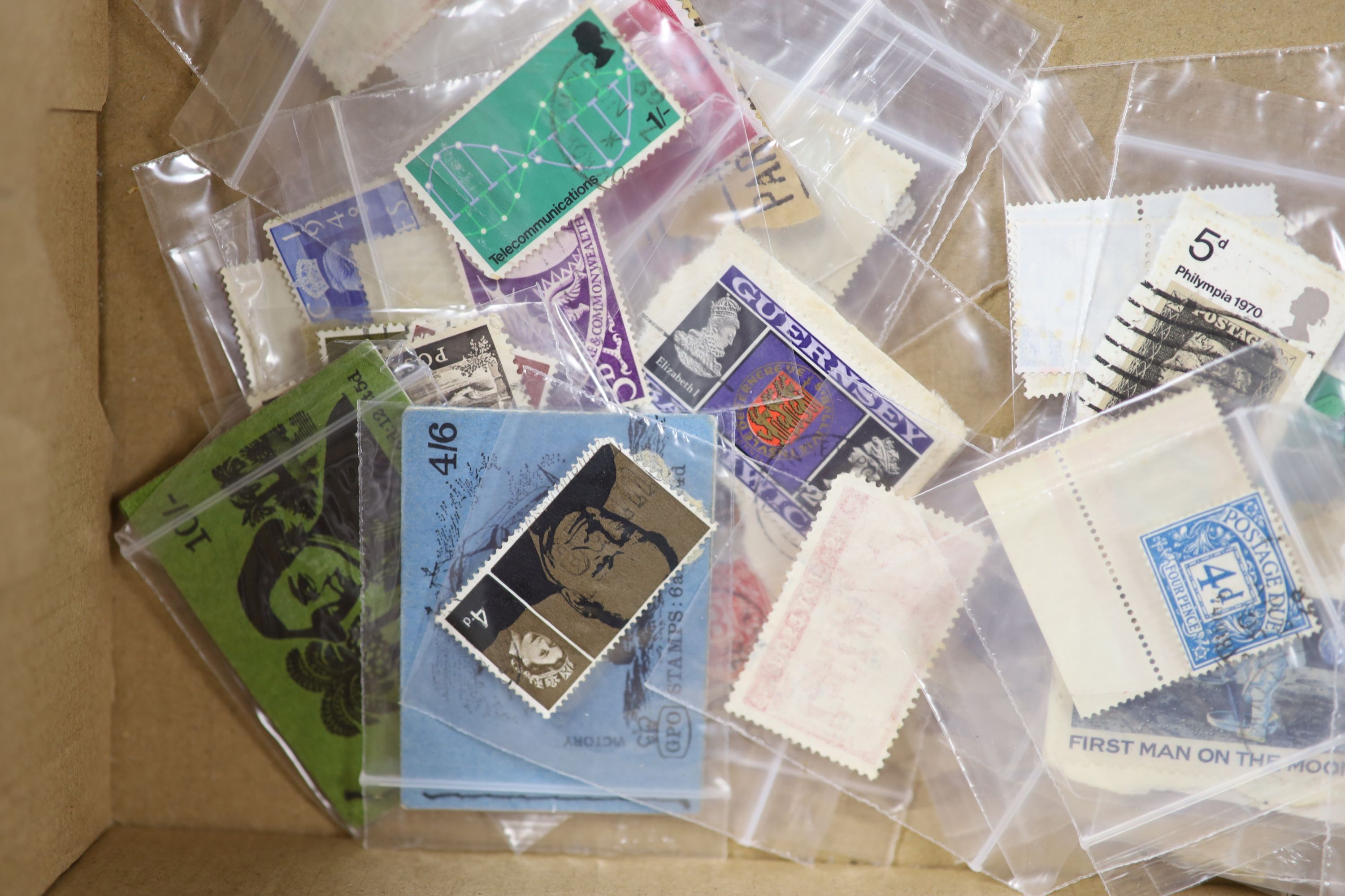 Three albums of World stamps, mostly used and various losse stamps